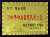 2009年1月6日，商丘桂園榮獲"商丘市物業管理優秀小區"稱號。